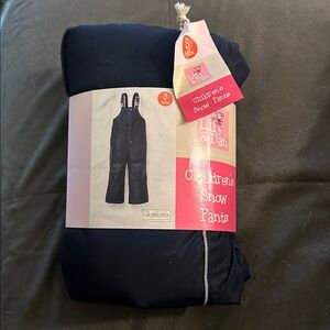Children’s Lily and Dan snow bib in blue new in package
